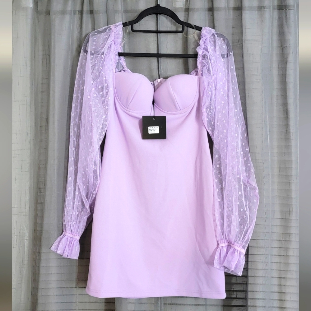 Parisian Purple Mini Dress Size 6